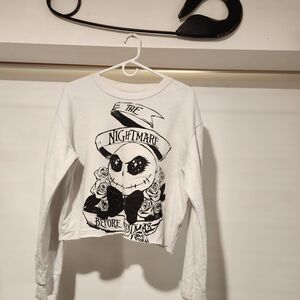 The Nightmare Before Christmas  White Long Sleeve Shirt